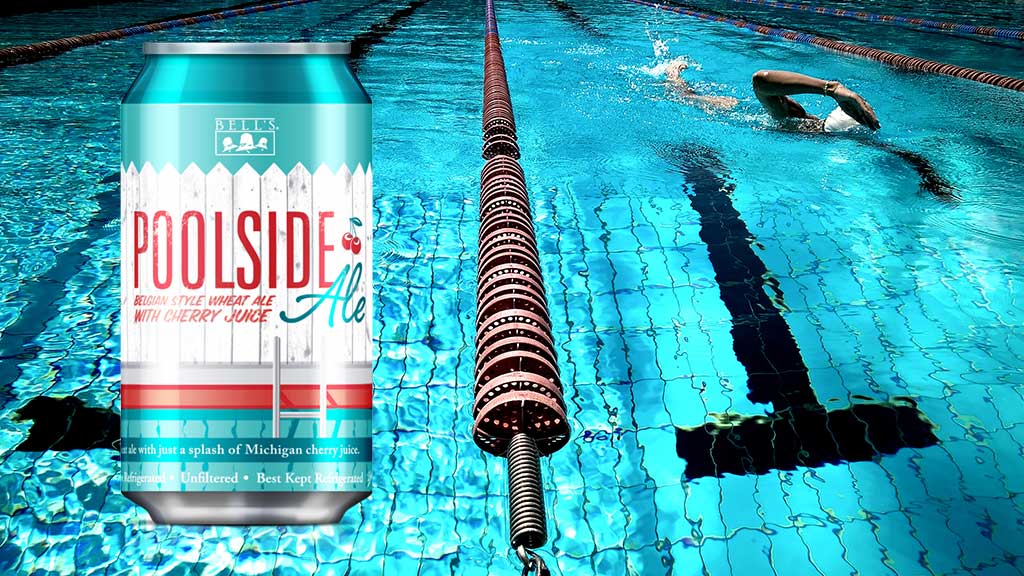 swimming lap pool side ale bells brewery