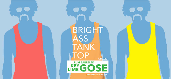 Courtesy The Unknown Brewing Co. Bright Ass Tank Top Key Lime Barrel Aged Gose
