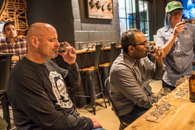 Ken Stout samples 2016 Bourbon County Brand Stout. Photo by Eric Dirksen.