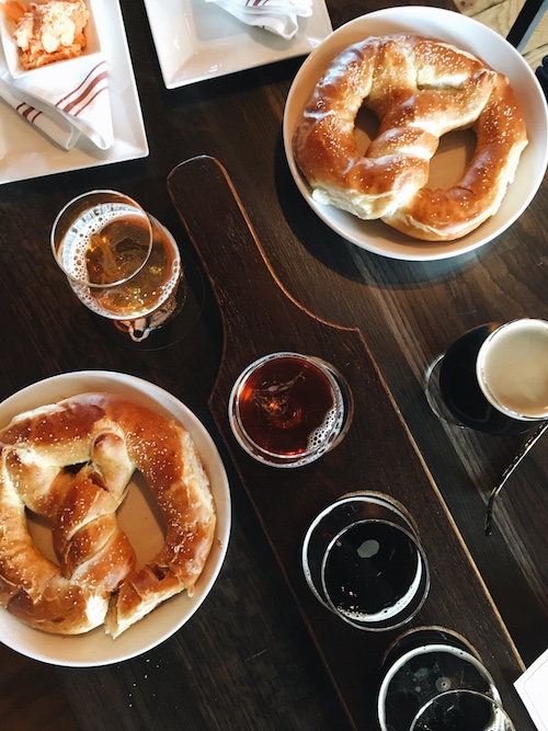 "All sorts of delicious beers at Jessup Barrel House! Also, pretzels the size of my face!" - Holly Gerard