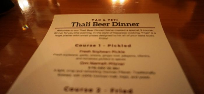 Event Preview | Yak & Yeti Thali Beer Dinner