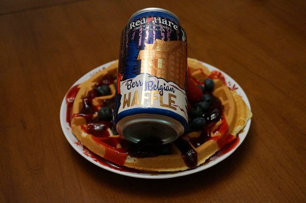 berry belgian waffle can on berries red hare brewing