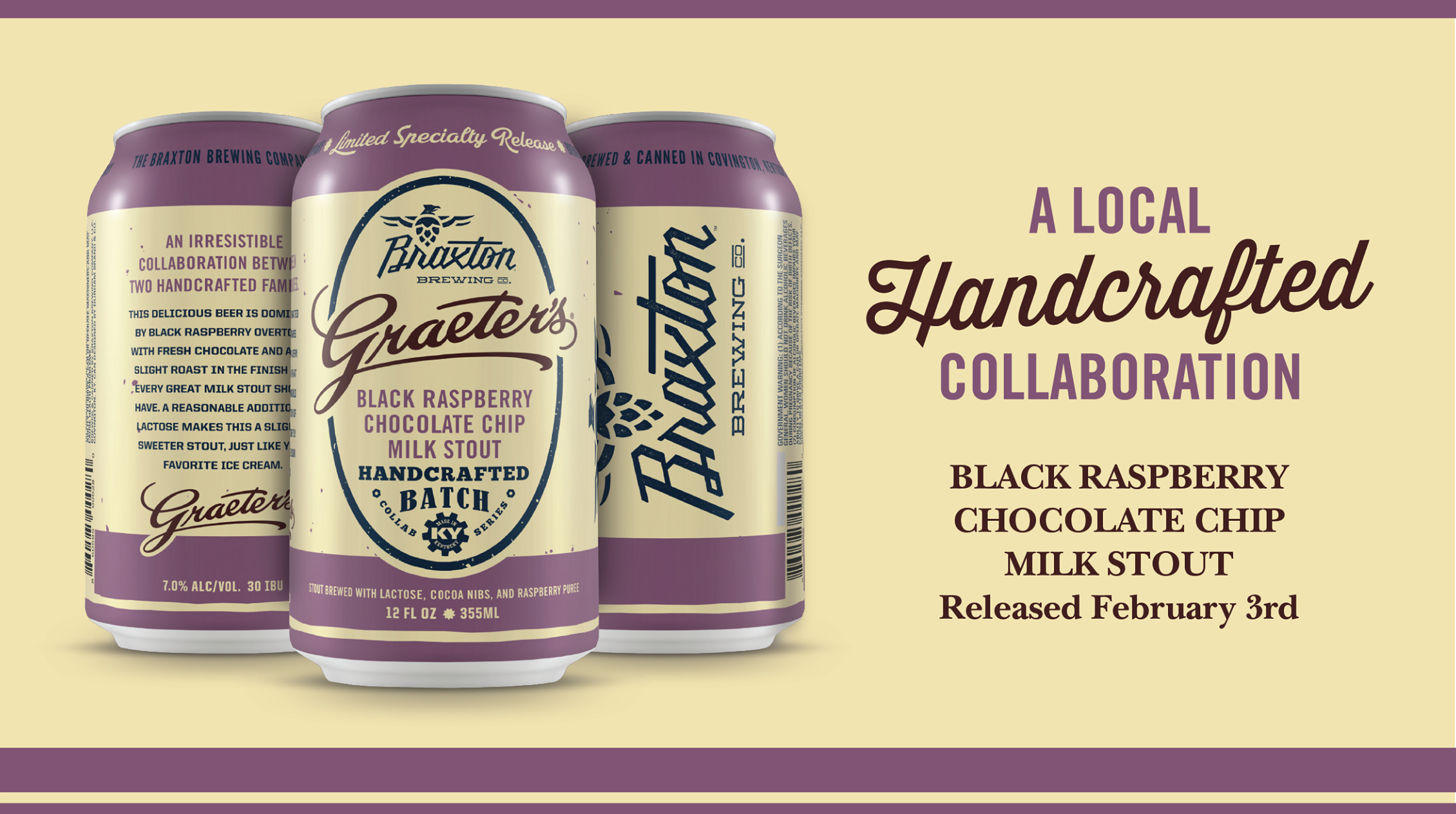 Braxton Brewing Graeter's Black Raspberry Chocolate Chip Milk Stout