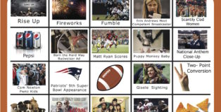 2017 Super Bowl Bingo Cards