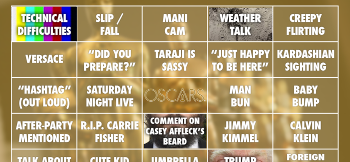 Oscars 2017 | Red Carpet Oscars Bingo Cards