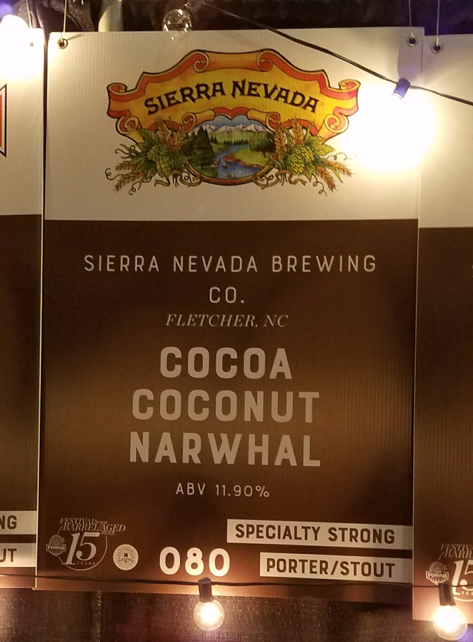 BCBS Alternatives - Sierra Nevada Cocoa Coconut Narwhal aged in Bourbon Barrels