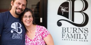 Photo by Michael Malvitz, Malvitz Photography Wayne Burns and Laura Burns of Burns Family Artisan Ales