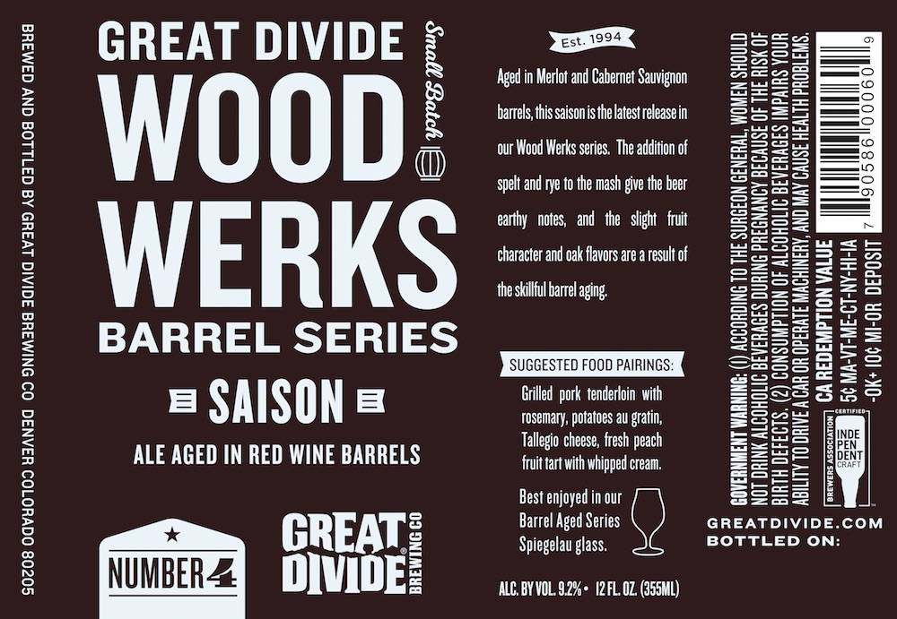 Great Divide Wood Werks Red Wine Barrel-Aged Saison