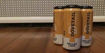 Dovetail Brewery Helles cans