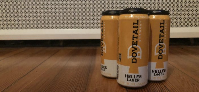 Dovetail Brewery Helles cans