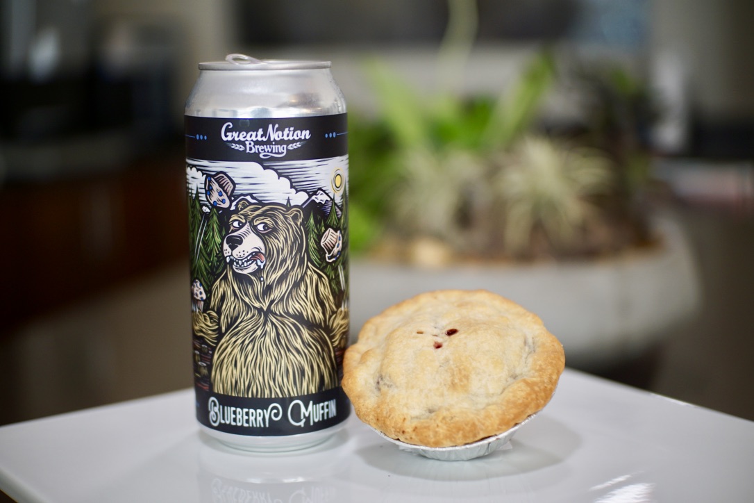 National Pie Day Beer + Pie Pairings Great Notion Blueberry Muffin and Wild Blueberry Pie