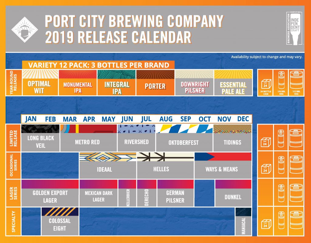 2019 Beer Release Calendar