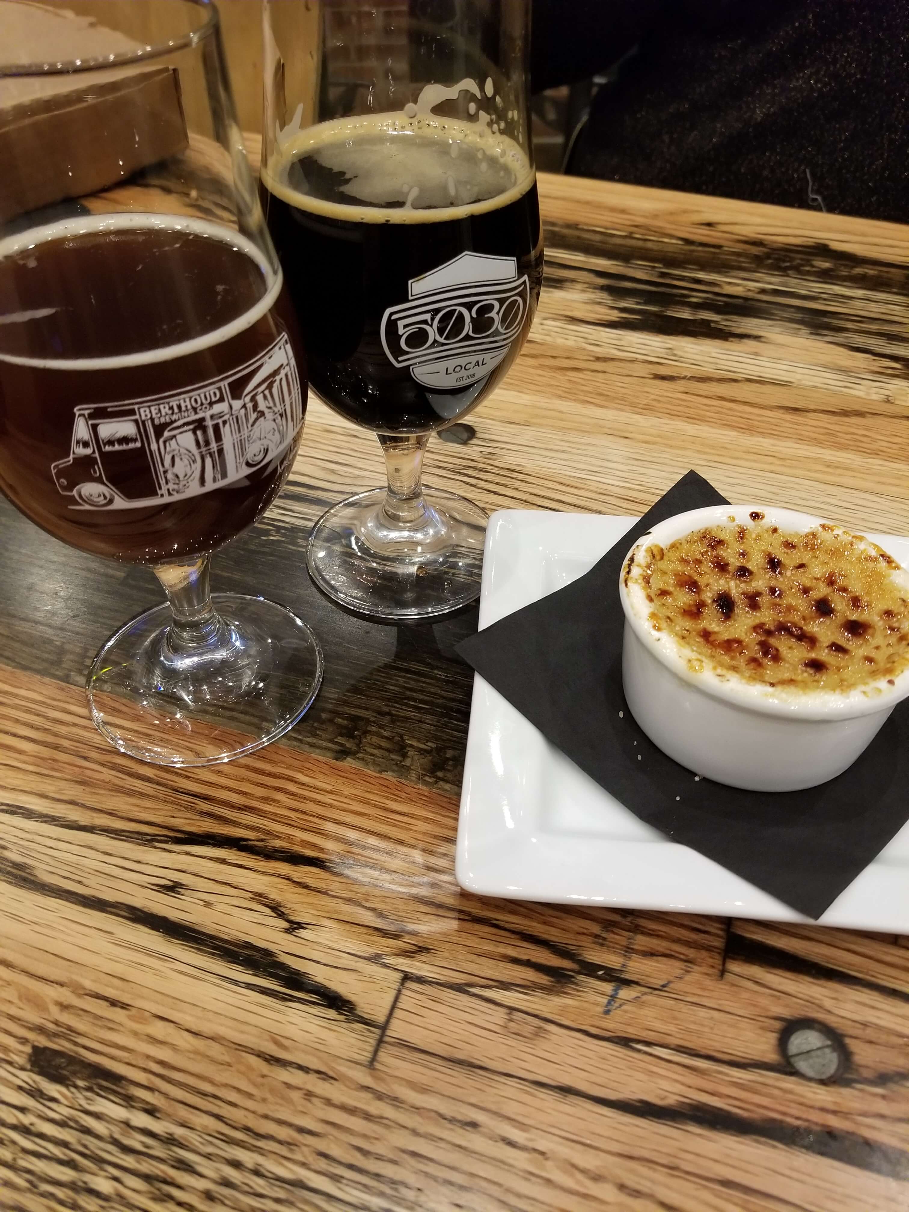 Imperial Beer and Creme Brulee 