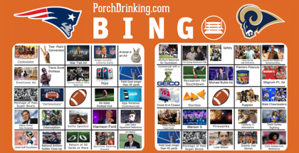 Super Bowl 53 Bingo Cards Cover