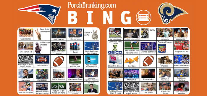 Super Bowl 53 Bingo Cards Cover