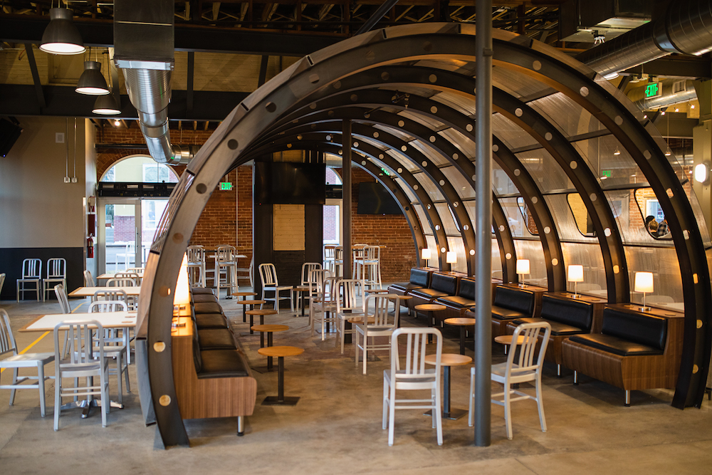 Fuselage Centerpiece in the FlyteCo Brewing Taproom