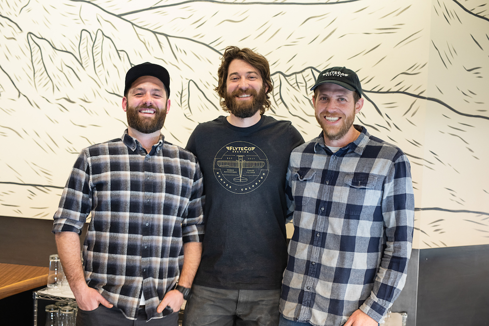 FlyteCo Beer Co-Founders Morgan O'Sullivan (left), Jason Slingsby (center), Eric Serani (right)