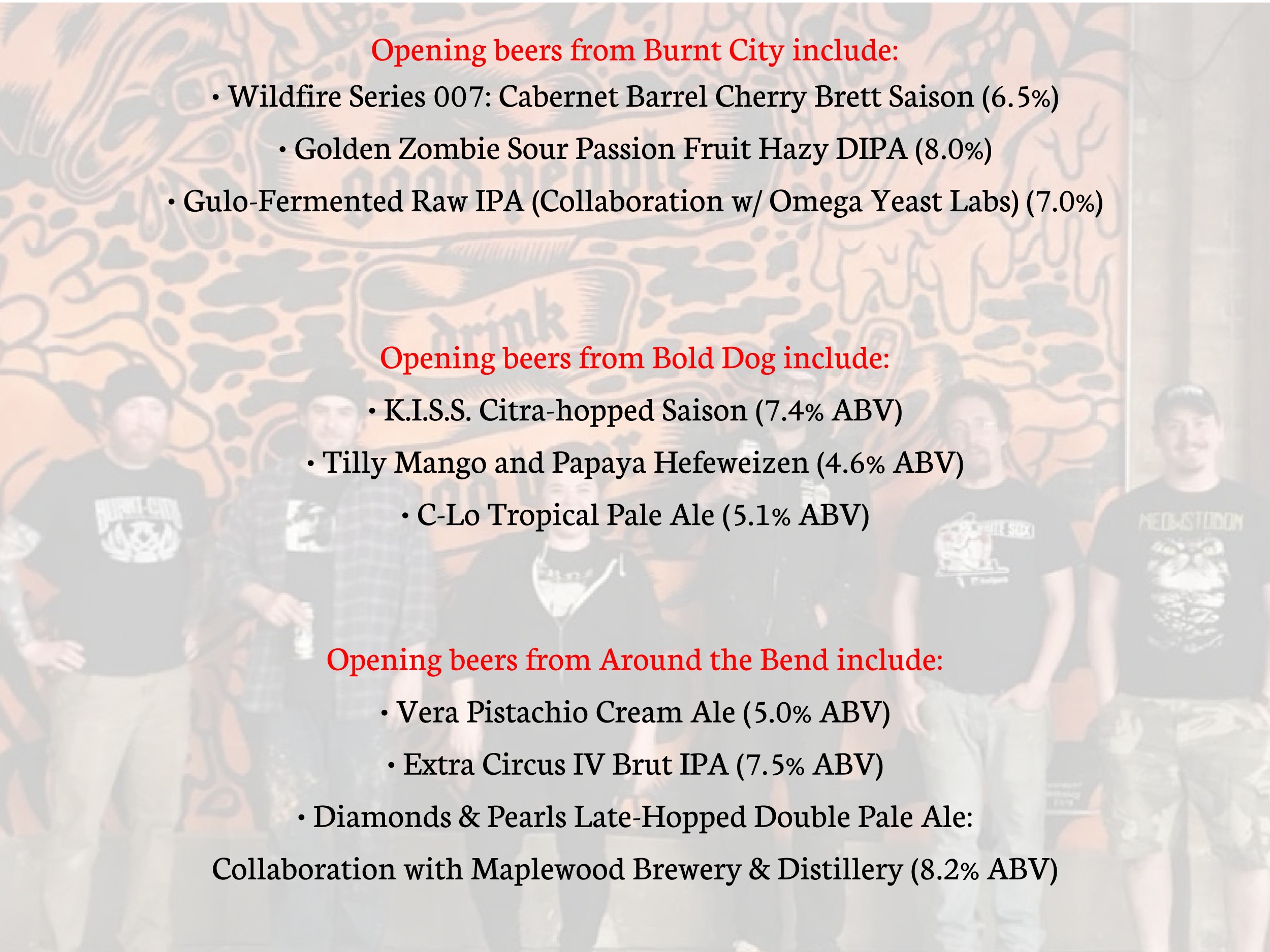 District Brew Yards Menu