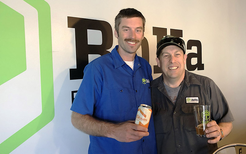 Rob Phillips, left, and Chris Haas are the "Ro" and the "Ha" in RoHa Brewing Project. The Salt Lake brewery celebrated its two-year anniversary in April 2019.