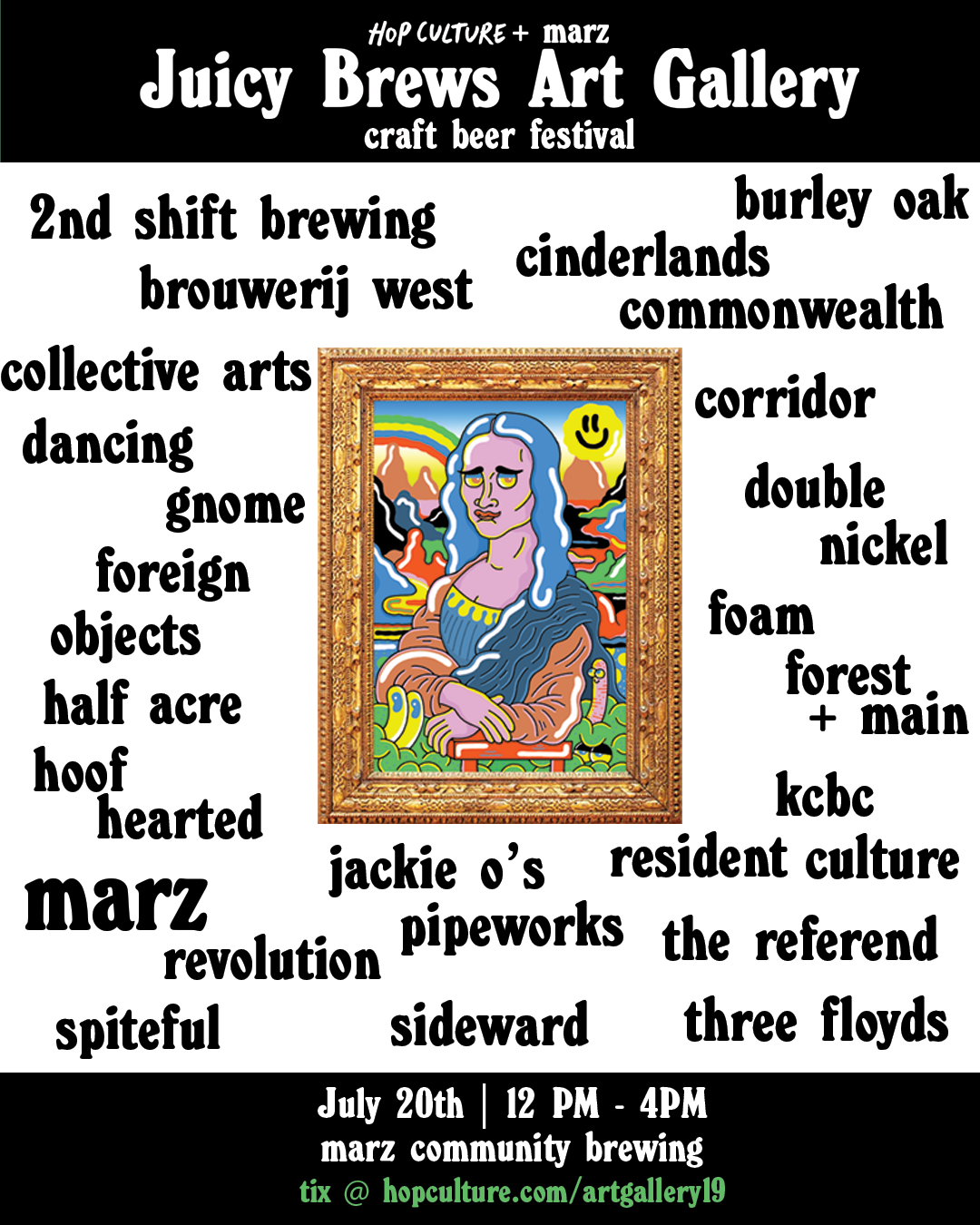 Hop Culture & Marz Brewing July 20 Arts and Beer Festival