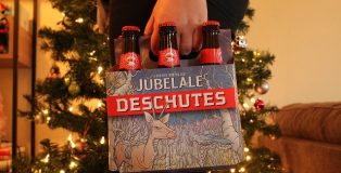 a full six pack of Jubelale from Deschutes Brewing