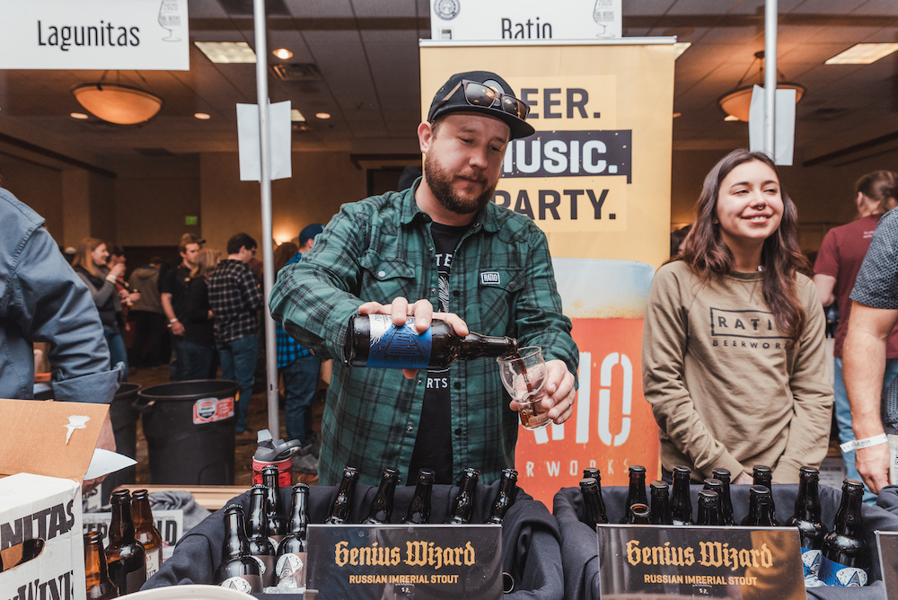Hunter Grondin and Jenni Maez of Ratio Beerworks getting magical with Genius Wizard