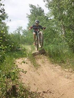 mountain biking with beer