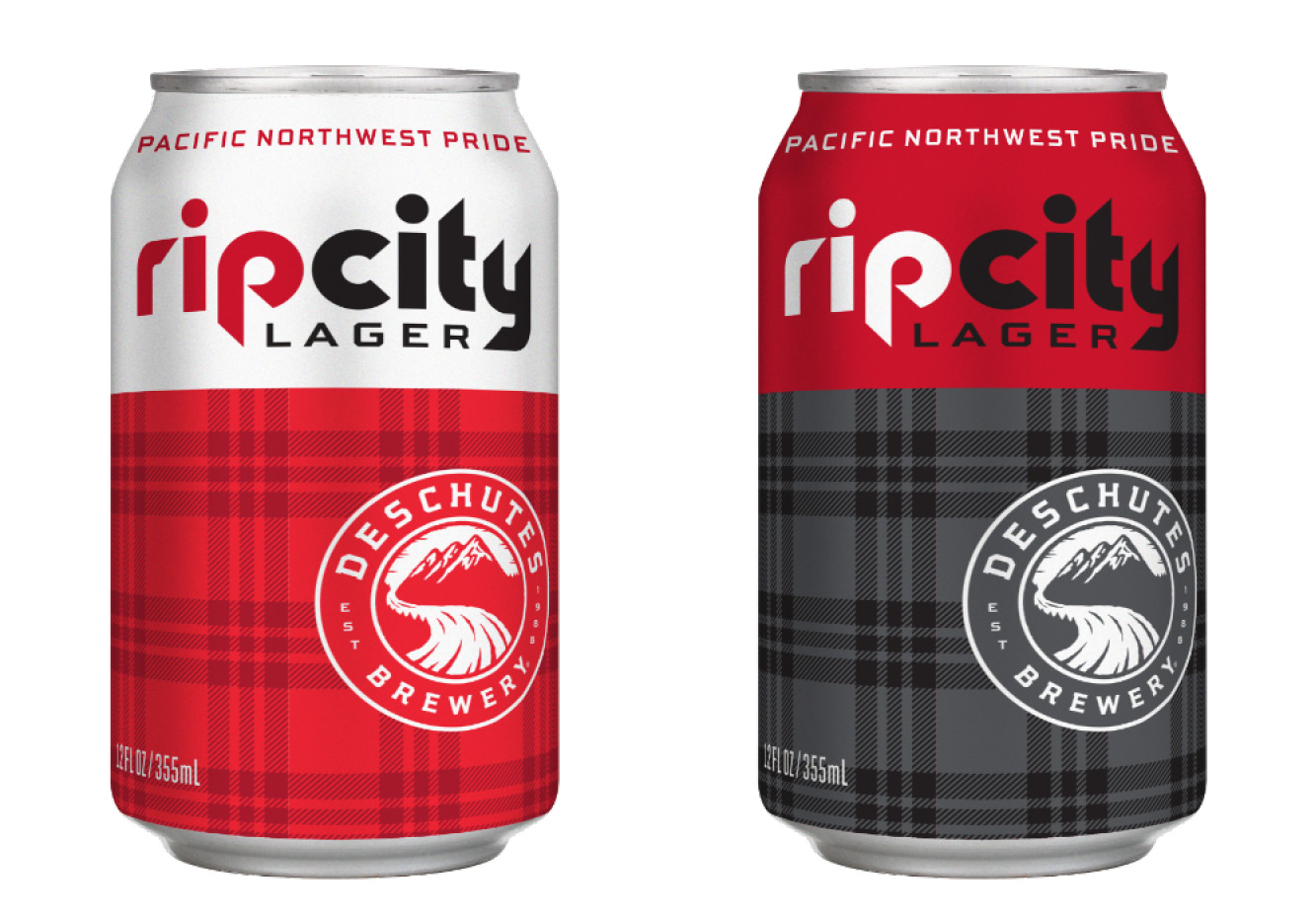 Rip City Lager Home and Away Cans