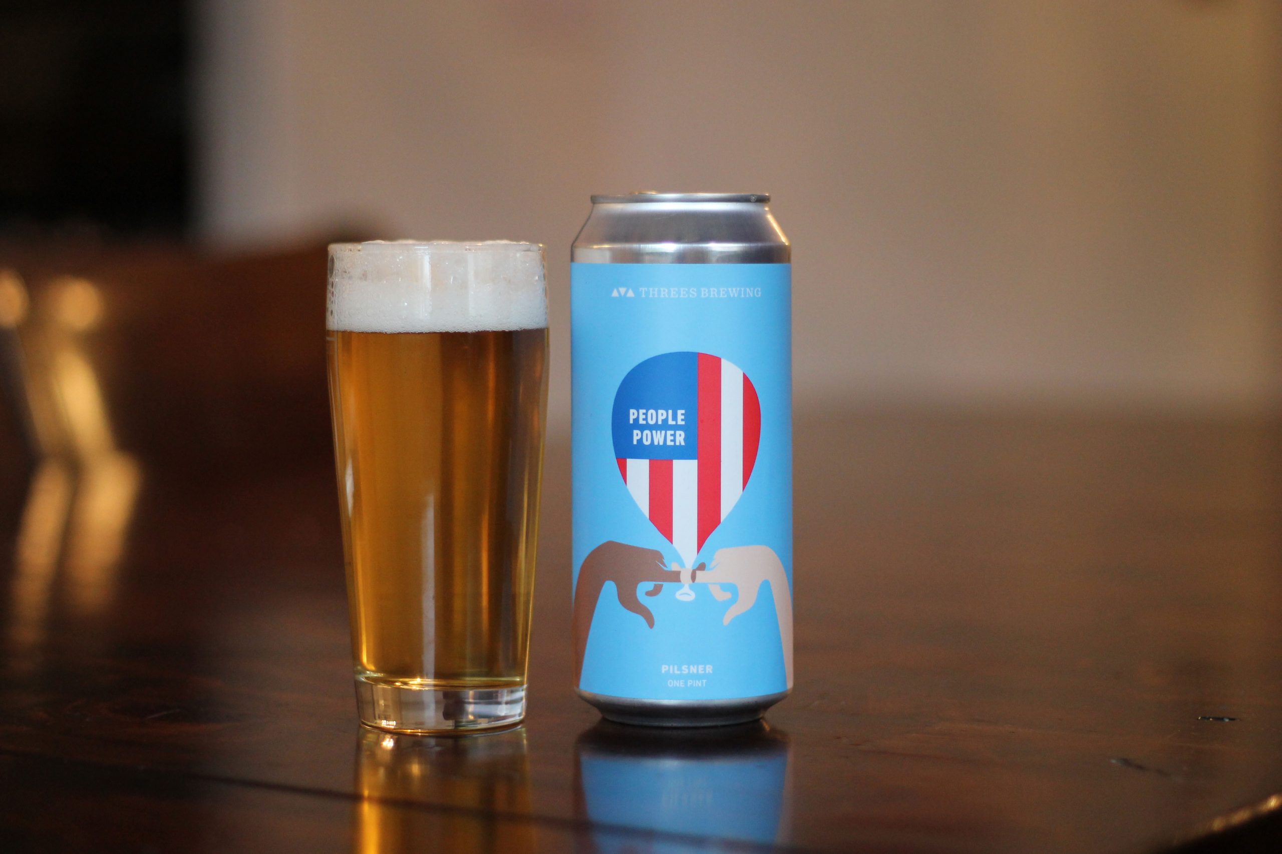 Threes Brewing People Power Pilsner