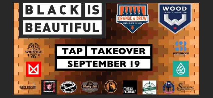 Black is Beautiful Tap Takeover benefits Wood Family Pitch In Project, hosted by Orange & Brew