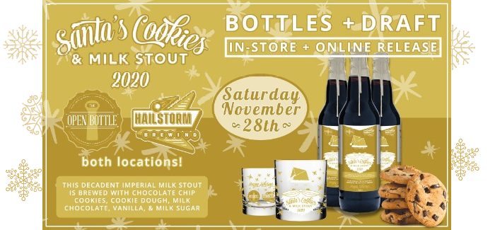 Santa’s Cookies & Milk Stout Release from The Open Bottle & Hailstorm Brewing