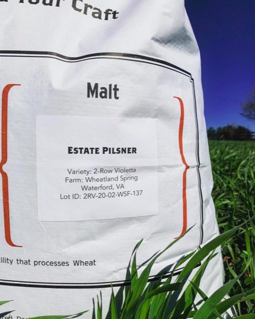 A bag of estate-grown malt.