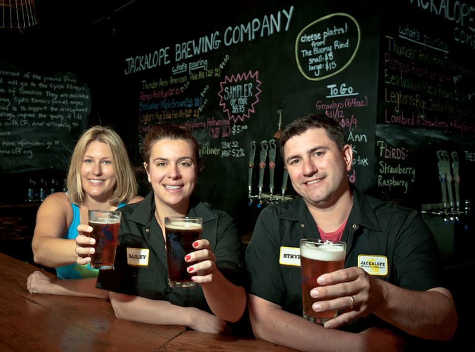 Robyn Virball, Bailey Spaulding & Steve Wright of Jackalope Brewing Co.