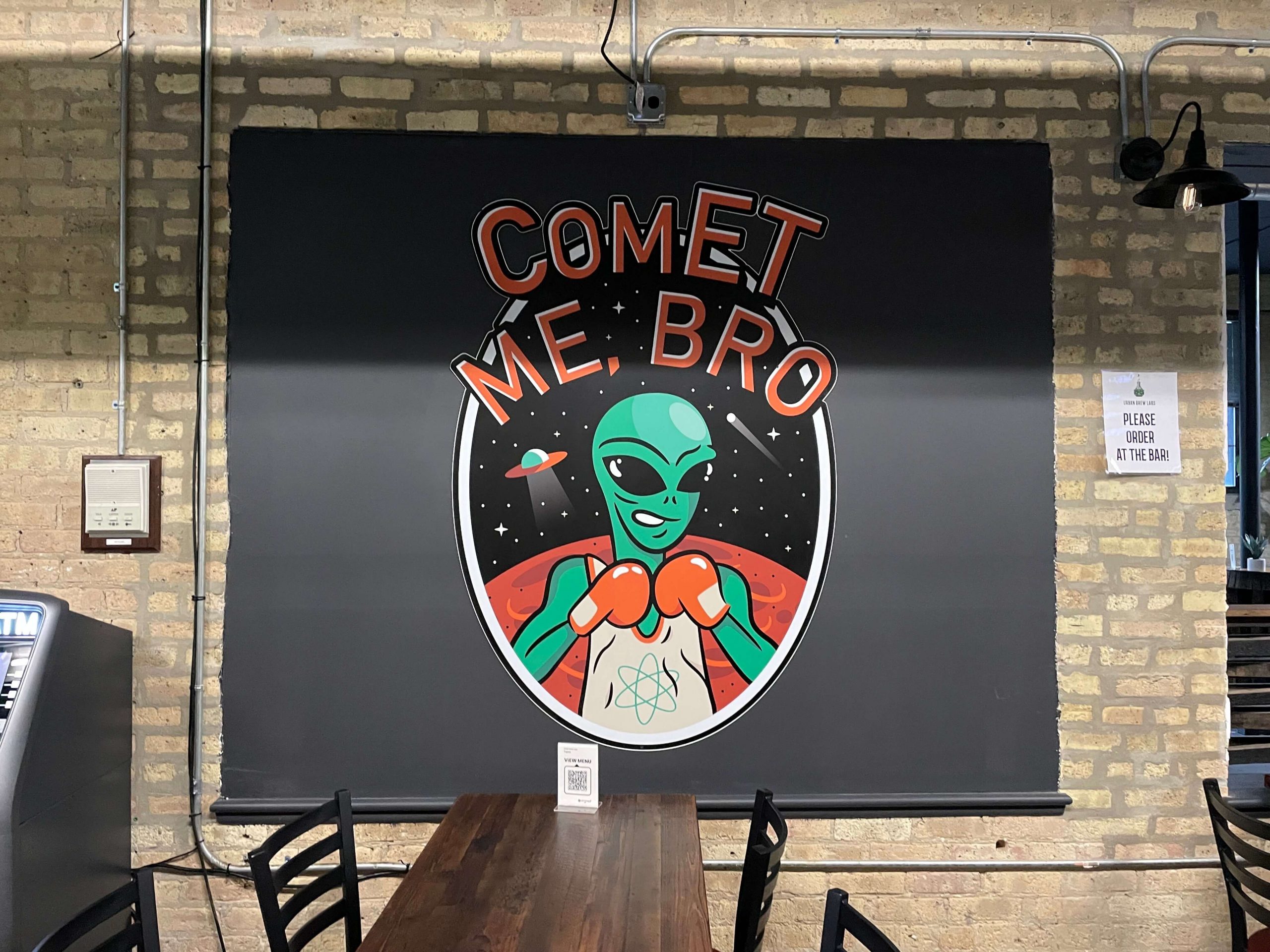 "Comet Me, Bro" Mural at Urban Brew Labs