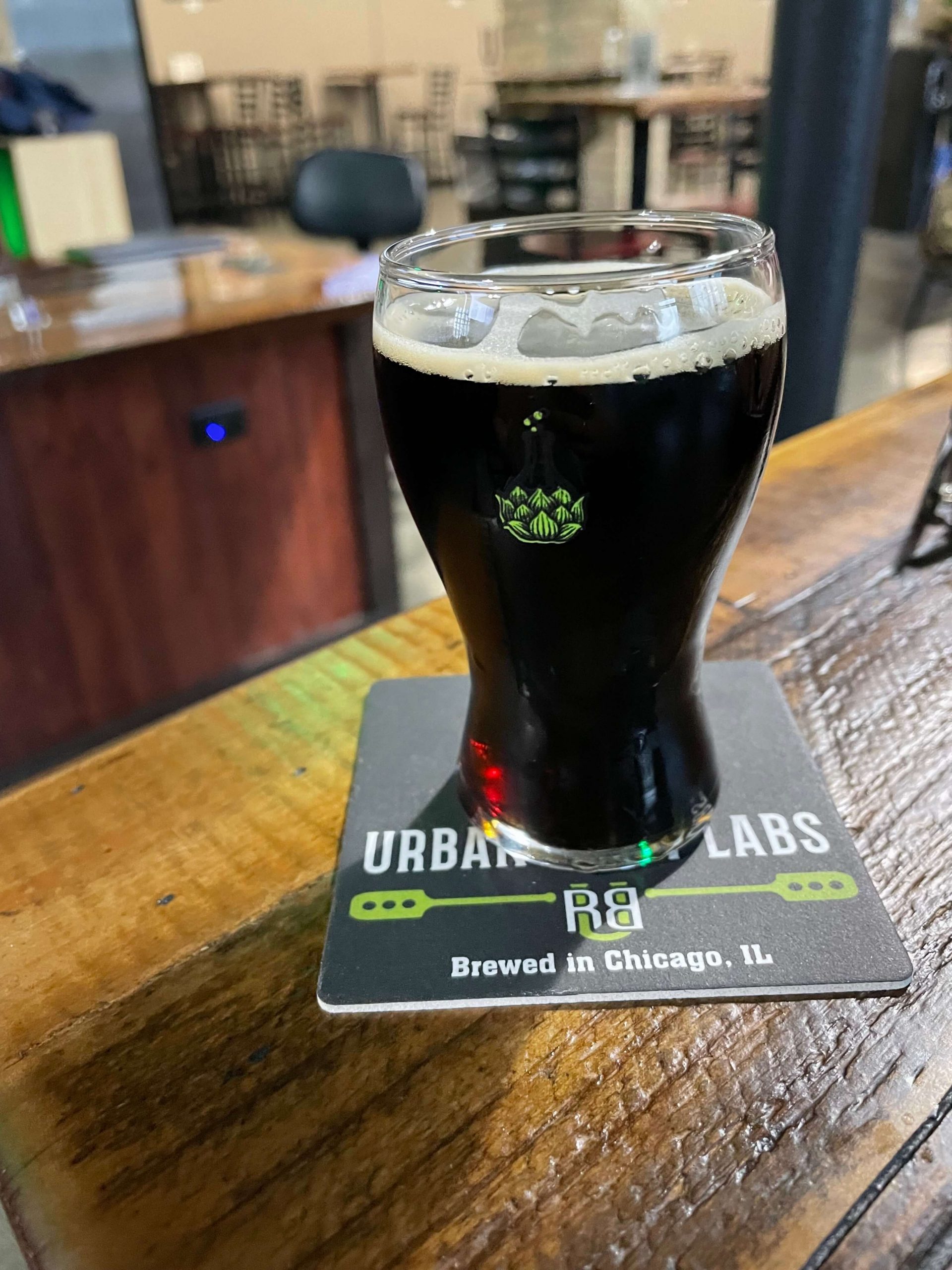 draft beer on bar counter