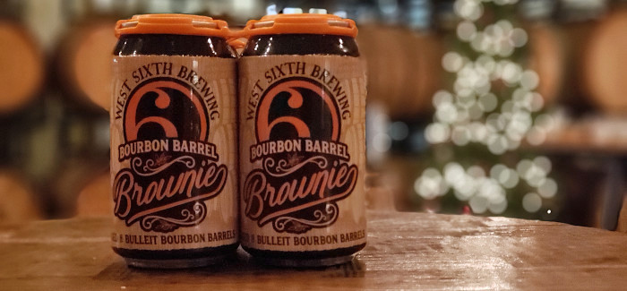 Photo by Jenna Zimmerman. West Sixth/Bulleit Bourbon Barrel Brownie
