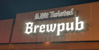 A Bit Twisted Brewpub sign