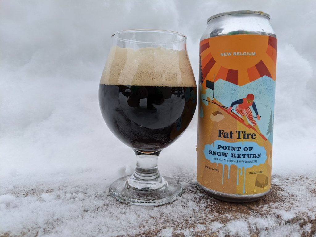 New Belgium Fat Tire Point of Snow Return Dark Helles Beer