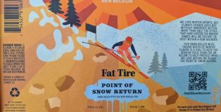 Beer Label of New Belgium's Fat Tire Point of Snow Return