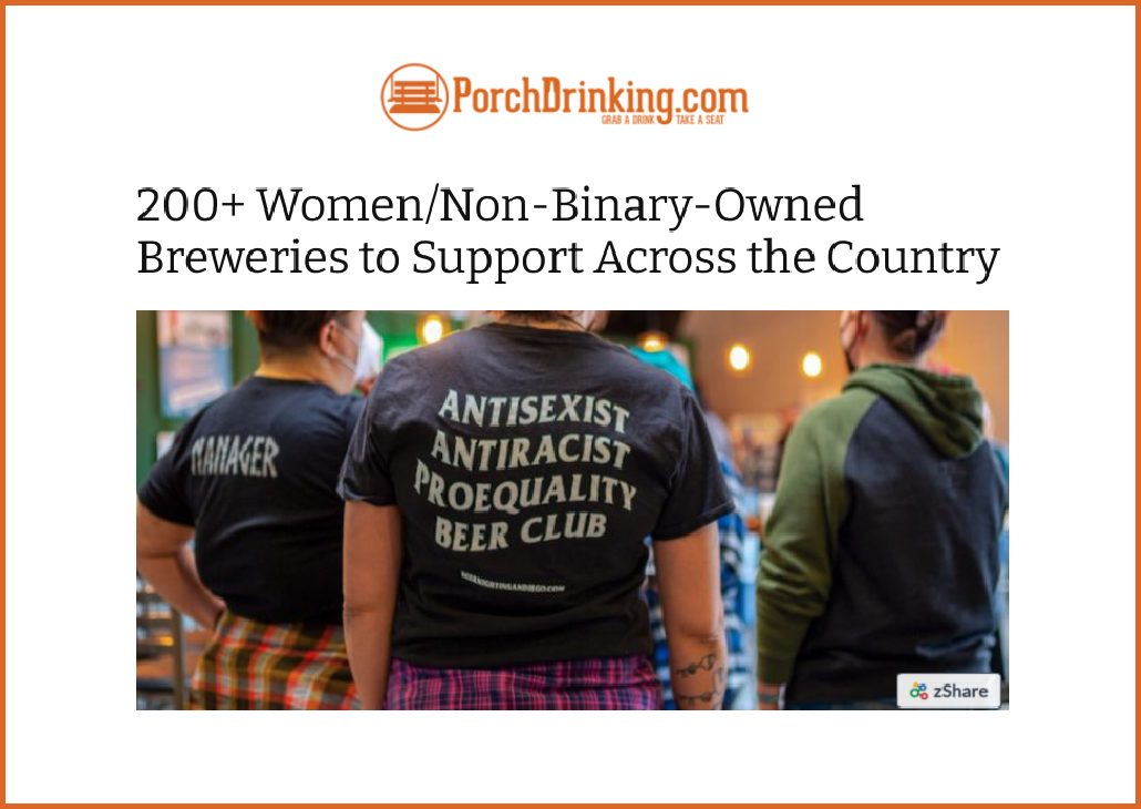 200+ Women/Non-Binary-Owned Breweries to Support Across the U.S.