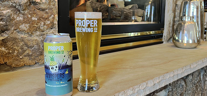 Whispers of the Primordia Sea Smoked Helles with Pineapple | Proper Brewing Co