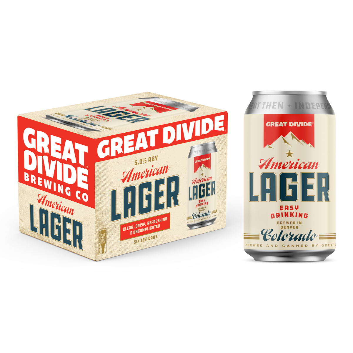 2022 Great Divide Updated American Lager Packaging