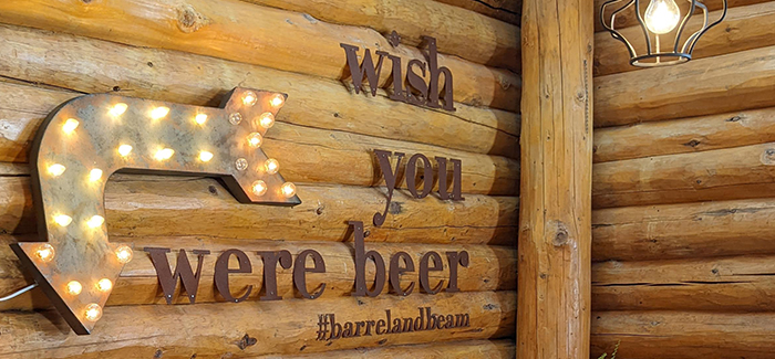 Wish you were beer sign