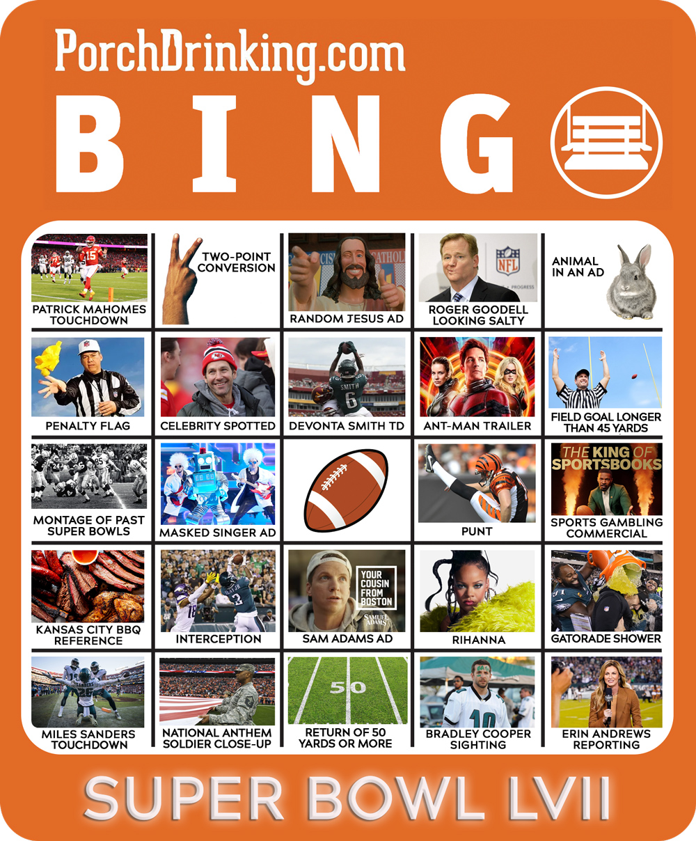 super bowl bingo 2023