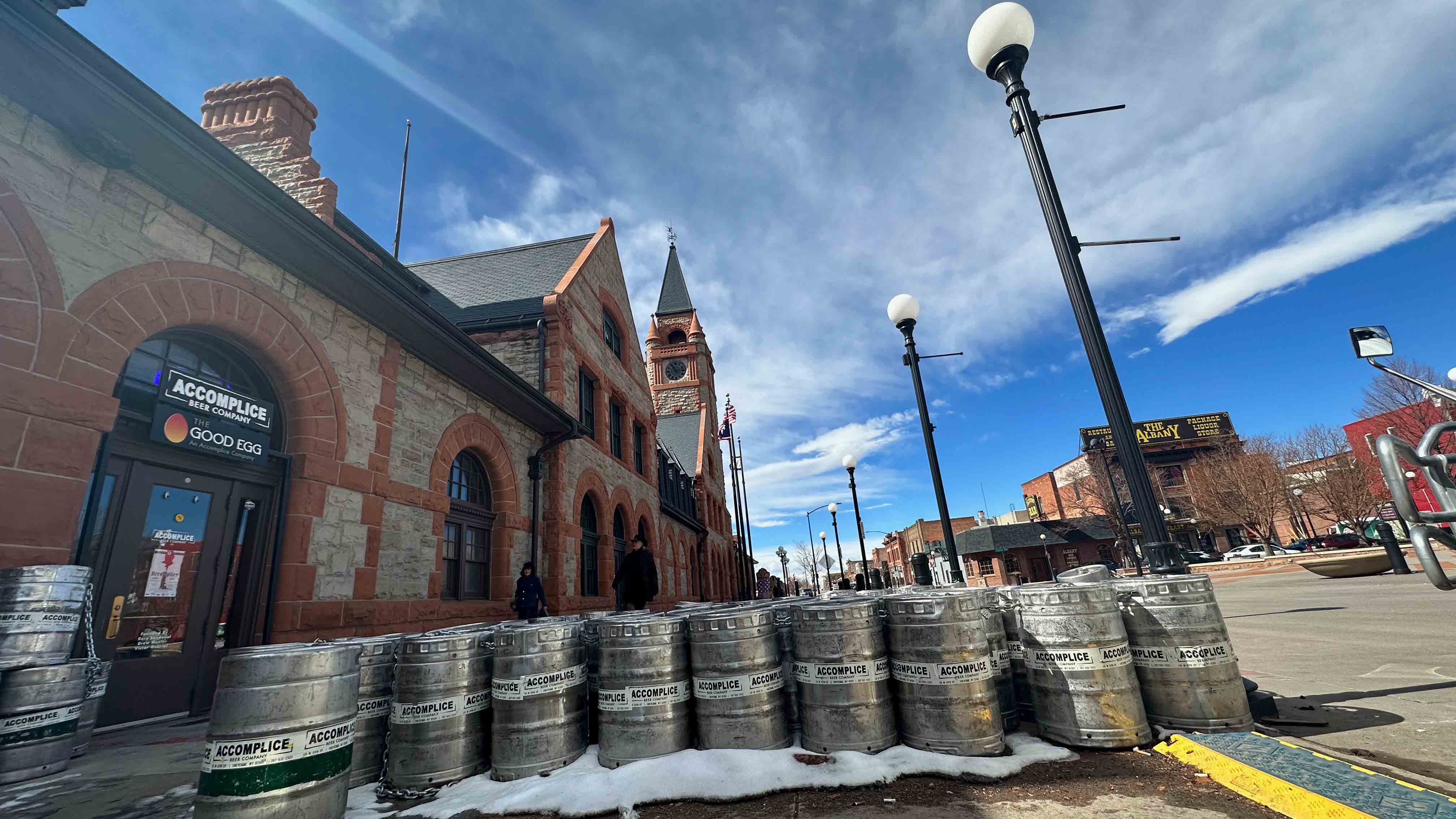 Accomplice Beer Company’s location in the historic Cheyenne Depot puts it at the center of everything, but results in some logistical challenges for its head brewer, such as needing to bring in bags of grain one-by-one.Photo Credit: Amber Leberman 