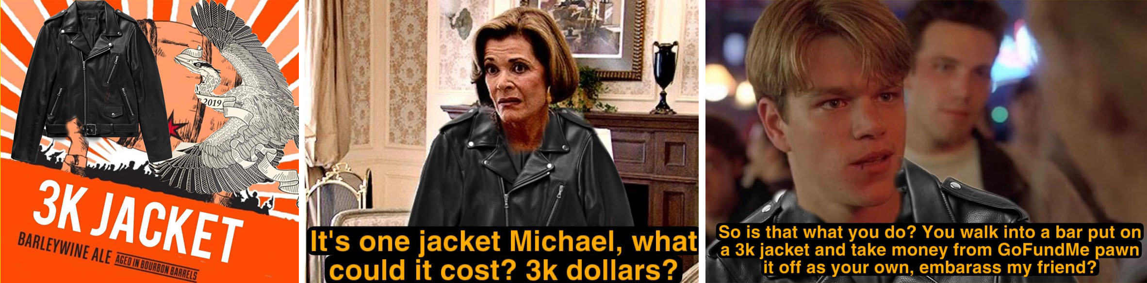 DDB Memes highlighting "jacket-gate" and the $3,000 jacket.