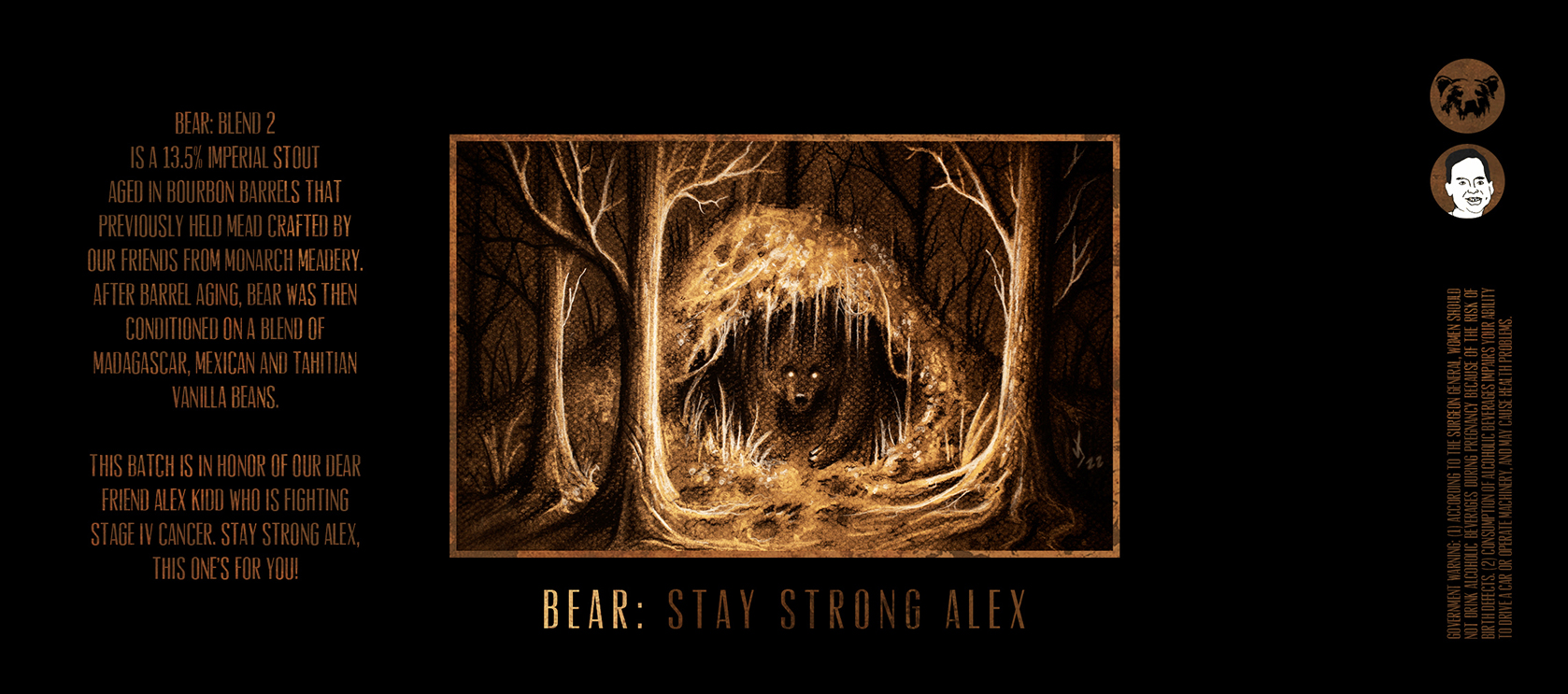 Flat Label Imagery for Bear: Stay Strong Alex