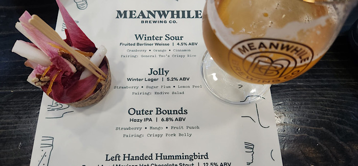 Meanwhile Winter Beer Menu