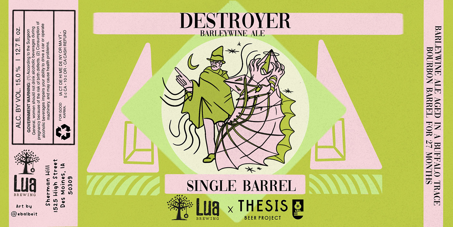 Destroyer Single Barrel Label