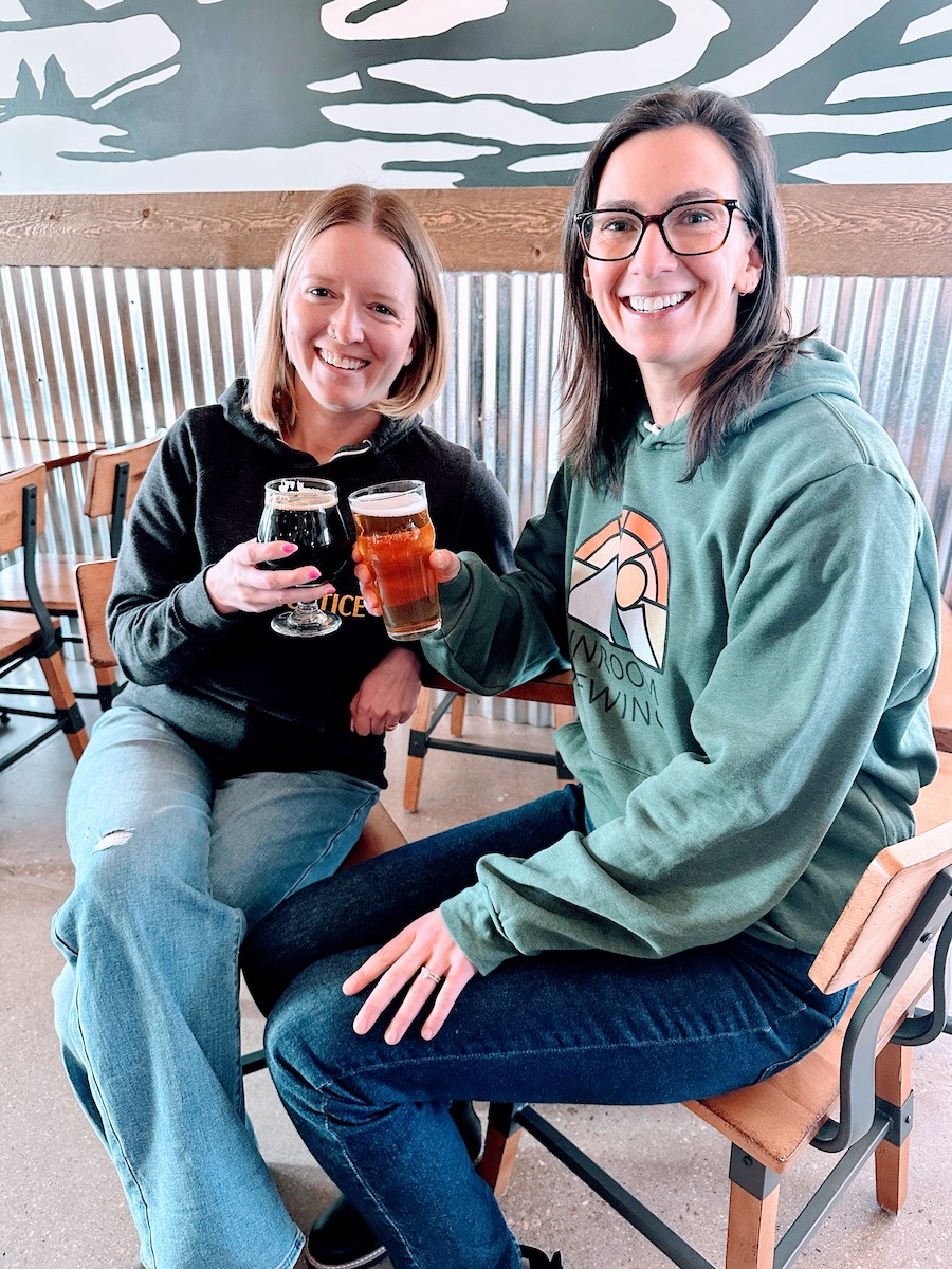 Alison Wisneski of Lady Justice Brewing and Melanie Miller of Sunroom Brewing